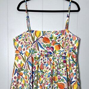 Hutch Anthropologie Bandeau Orange Motif Fruit Mini Romper Dress 1 Pc Outfit XL